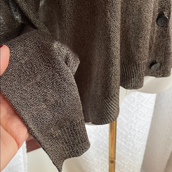 Eileen Fisher Women's Bronze Button-Up Sweater XS Fits S-M - Picture 5 of 12